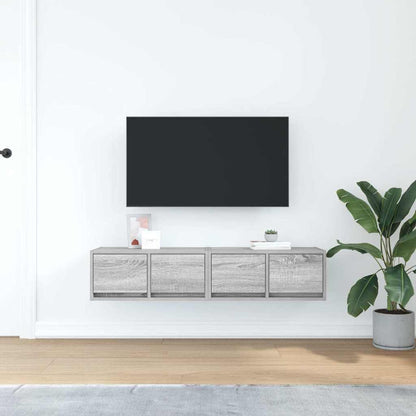 Mobili TV 2pz Grigio Sonoma 60x31x25,5 cm Legno Multistrato - homemem39