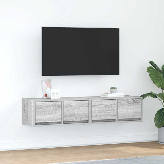 Mobili TV 2pz Grigio Sonoma 60x31x25,5 cm Legno Multistrato - homemem39