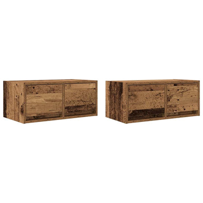 Mobili Porta TV 2 pz Legno Antico 60x31x25,5 cm in Truciolato - homemem39