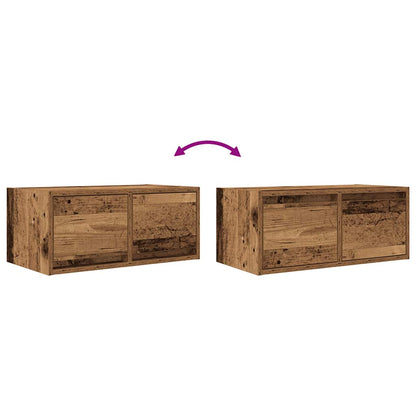 Mobili Porta TV 2 pz Legno Antico 60x31x25,5 cm in Truciolato - homemem39
