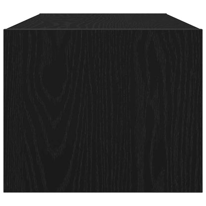 Mobile Porta TV Rovere Nero 80x31x25,5 cm in Legno Multistrato - homemem39