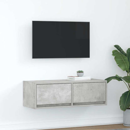 Mobile per TV Grigio Cemento 80x31x25,5 cm Legno Multistrato - homemem39