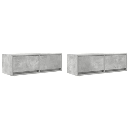 Mobili TV 2 pz Grigio Cemento 80x31x25,5cm in Legno Multistrato - homemem39