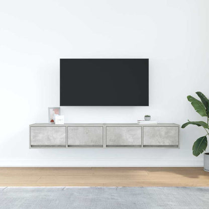 Mobili TV 2 pz Grigio Cemento 80x31x25,5cm in Legno Multistrato - homemem39