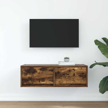 Mobile Porta TV Rovere Fumo 80x31x25,5 cm in Legno Multistrato - homemem39