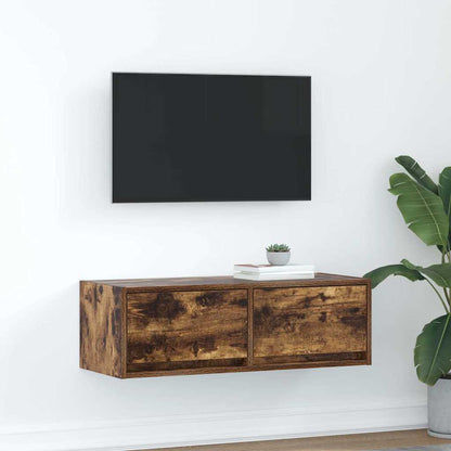 Mobile Porta TV Rovere Fumo 80x31x25,5 cm in Legno Multistrato - homemem39
