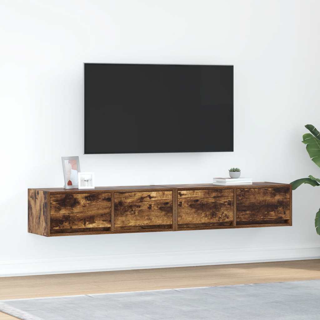 Mobili TV 2 pz Rovere Fumo 80x31x25,5 cm Legno Multistrato - homemem39