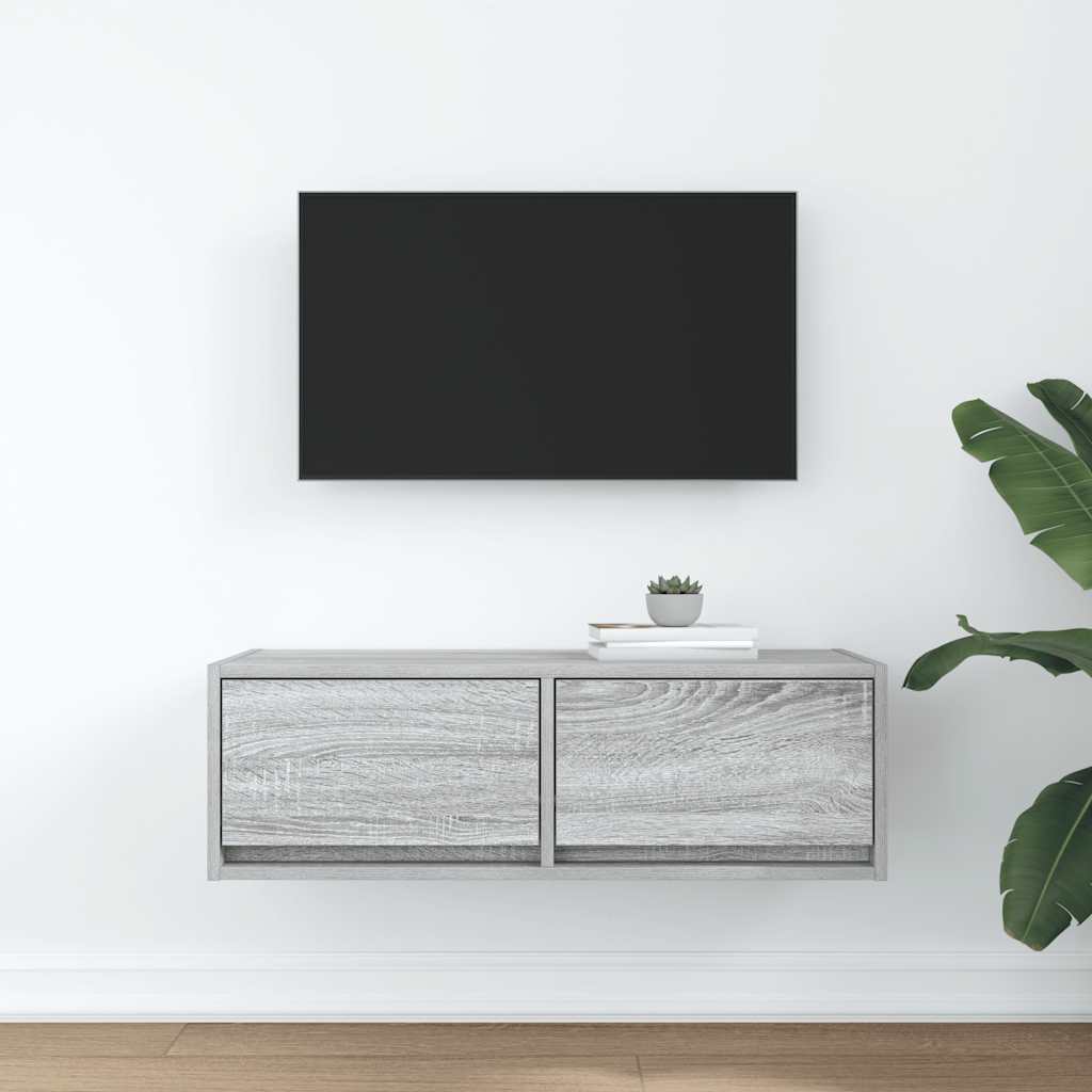Mobile Porta TV Grigio Sonoma 80x31x25,5 cm Legno Multistrato - homemem39