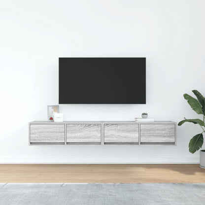 Mobili TV 2pz Grigio Sonoma 80x31x25,5 cm Legno Multistrato - homemem39