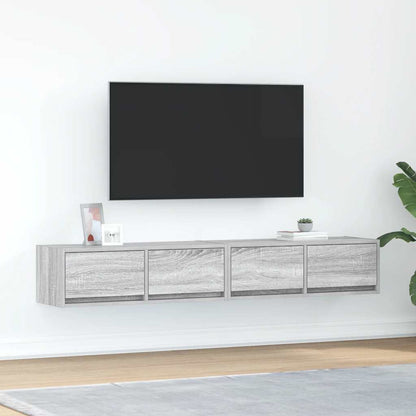 Mobili TV 2pz Grigio Sonoma 80x31x25,5 cm Legno Multistrato - homemem39