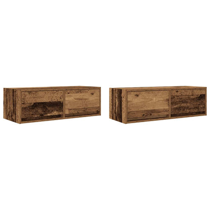 Mobili Porta TV 2 pz Legno Antico 80x31x25,5 cm in Truciolato - homemem39