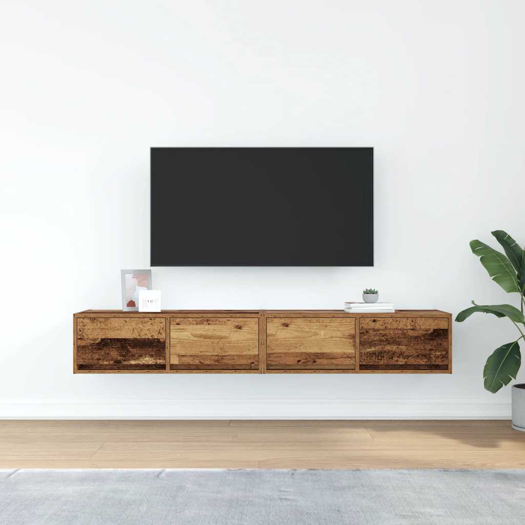 Mobili Porta TV 2 pz Legno Antico 80x31x25,5 cm in Truciolato - homemem39