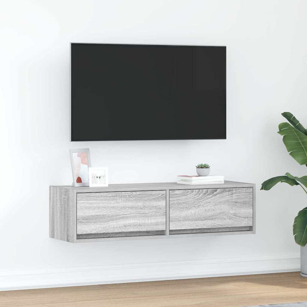 Mobile TV Grigio sonoma 100 x 31 x 25,5 cm Legno multistrato