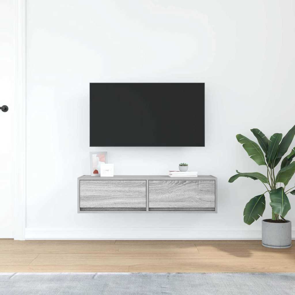 Mobile TV Grigio sonoma 100 x 31 x 25,5 cm Legno multistrato