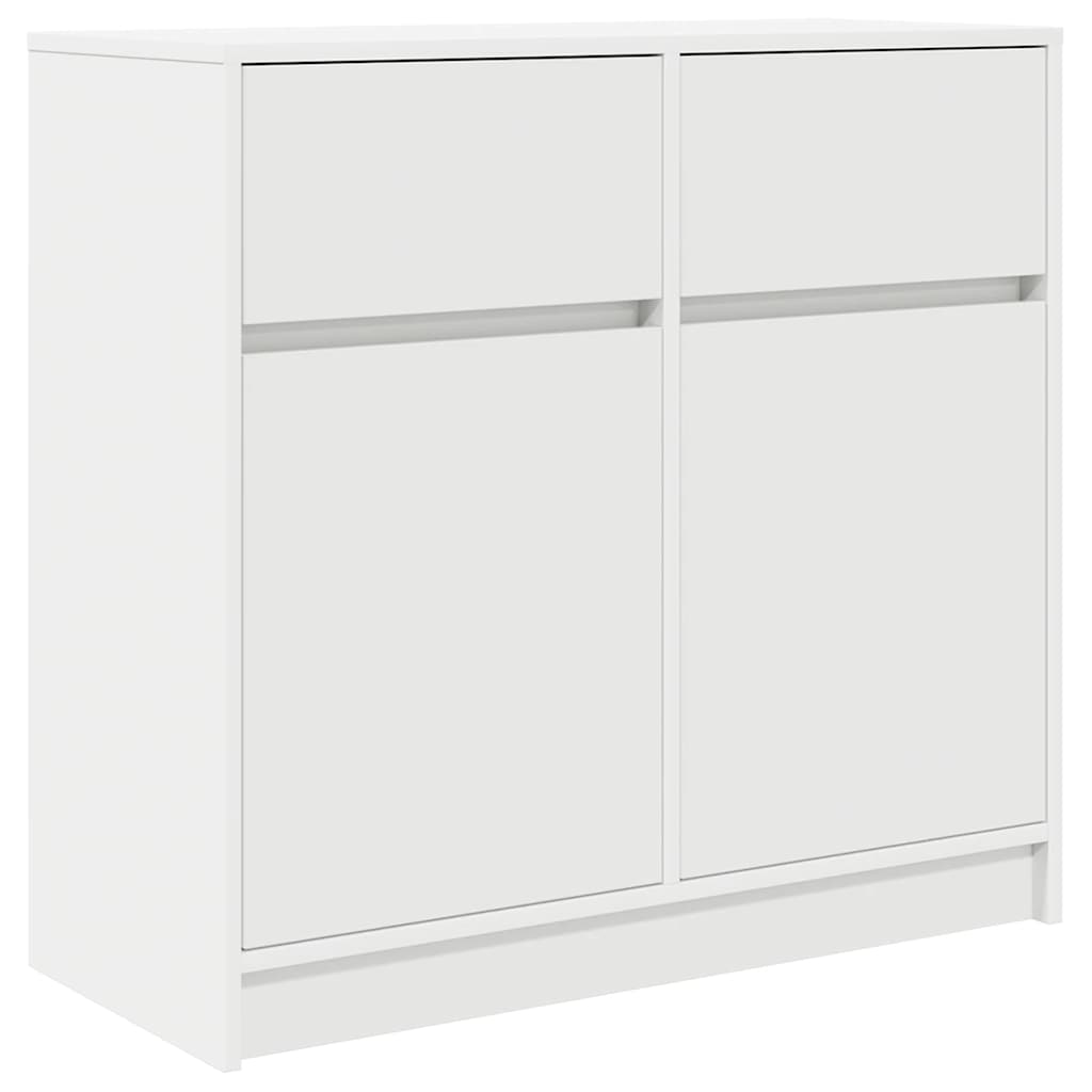 Credenza con Cassetto Bianco 80x34x76 cm in Legno Multistrato - homemem39