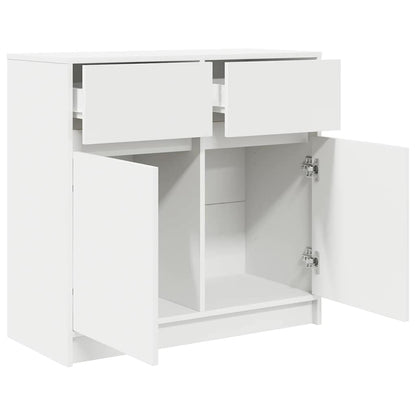 Credenza con Cassetto Bianco 80x34x76 cm in Legno Multistrato - homemem39