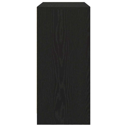 Credenza con Cassetto Rovere Nero 80x34x76 cm Legno Multistrato - homemem39