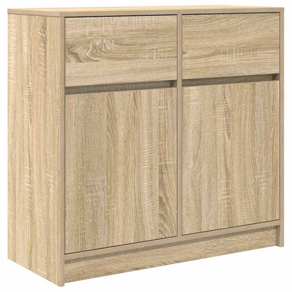 Credenza con Cassetto Rovere Sonoma 80x34x76 cm in Truciolato - homemem39