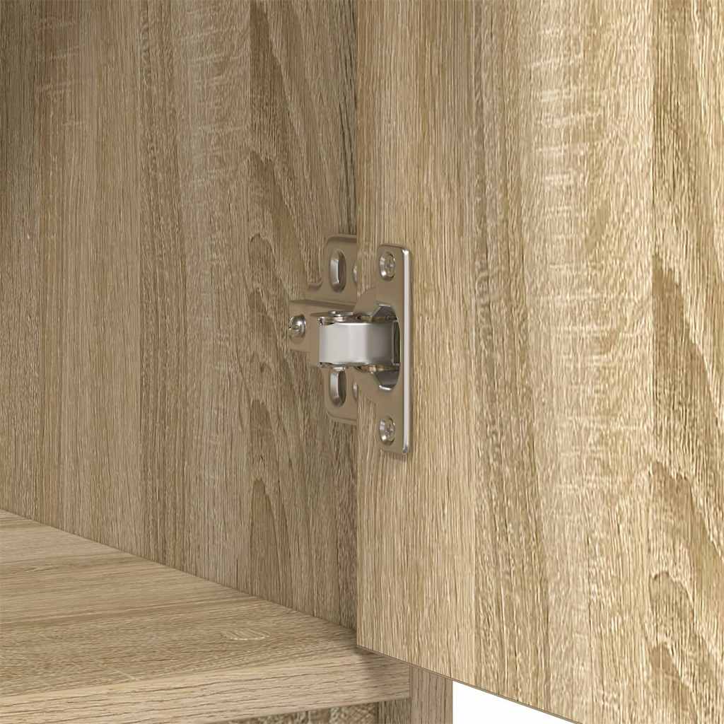 Credenza con Cassetto Rovere Sonoma 80x34x76 cm in Truciolato - homemem39