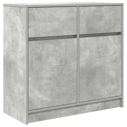 Credenza con Cassetto Grigio Cemento 80x34x76 cm in Truciolato - homemem39