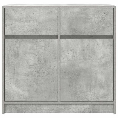 Credenza con Cassetto Grigio Cemento 80x34x76 cm in Truciolato - homemem39