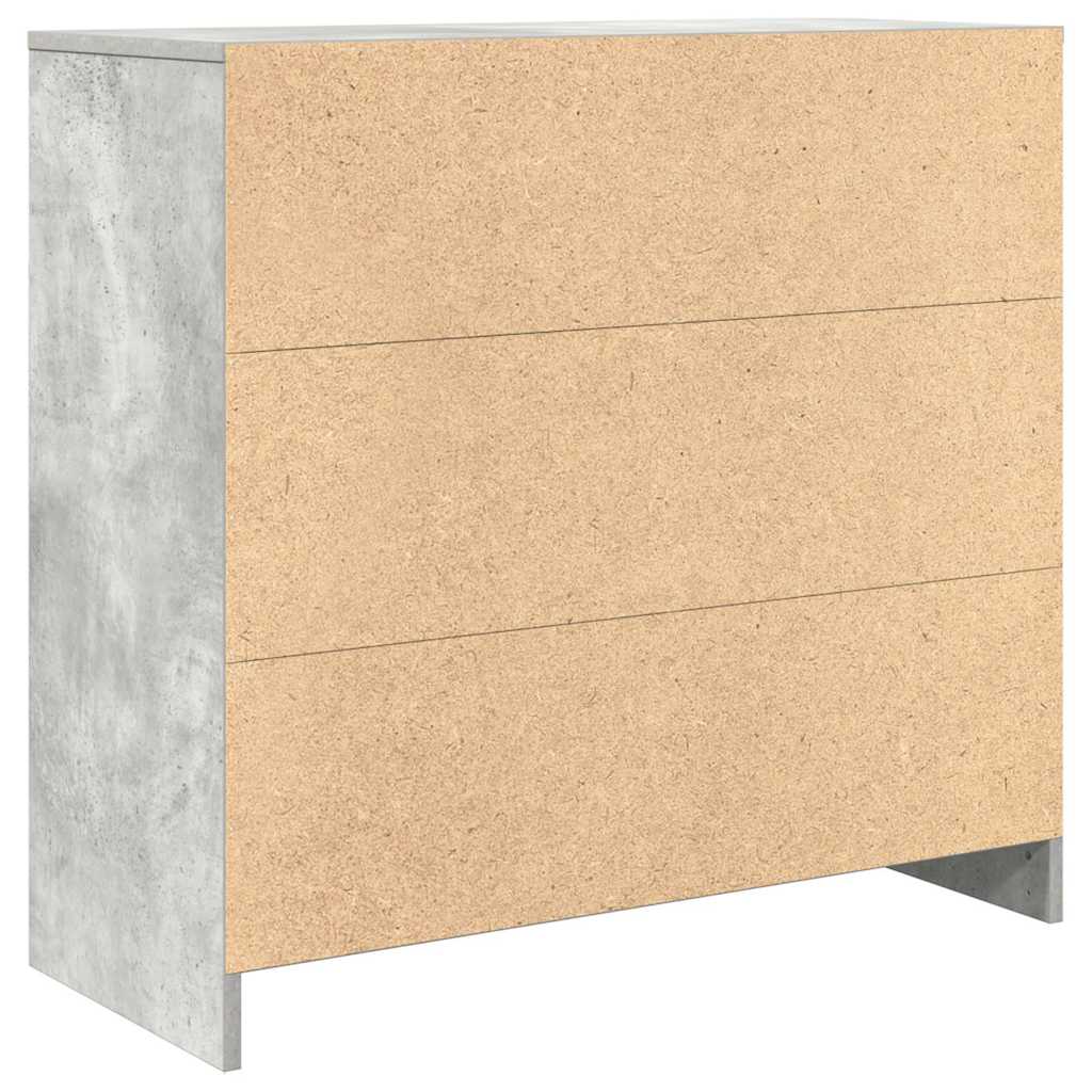Credenza con Cassetto Grigio Cemento 80x34x76 cm in Truciolato - homemem39