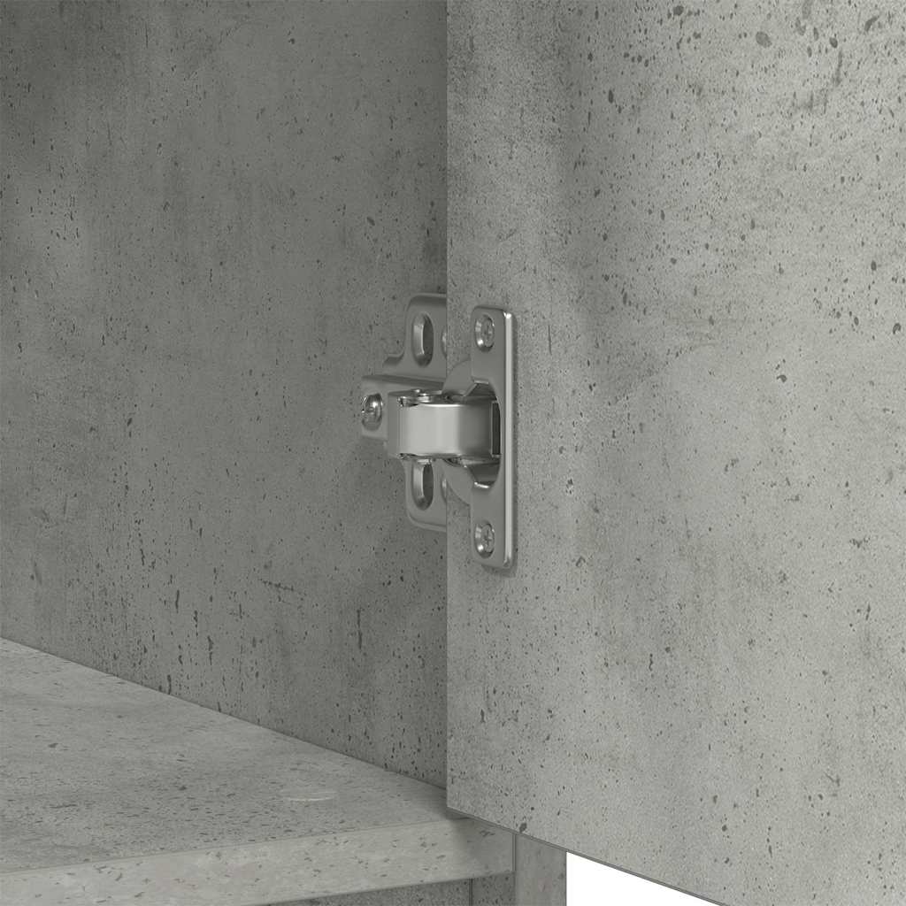 Credenza con Cassetto Grigio Cemento 80x34x76 cm in Truciolato - homemem39