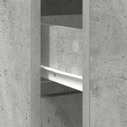 Credenza con Cassetto Grigio Cemento 80x34x76 cm in Truciolato - homemem39