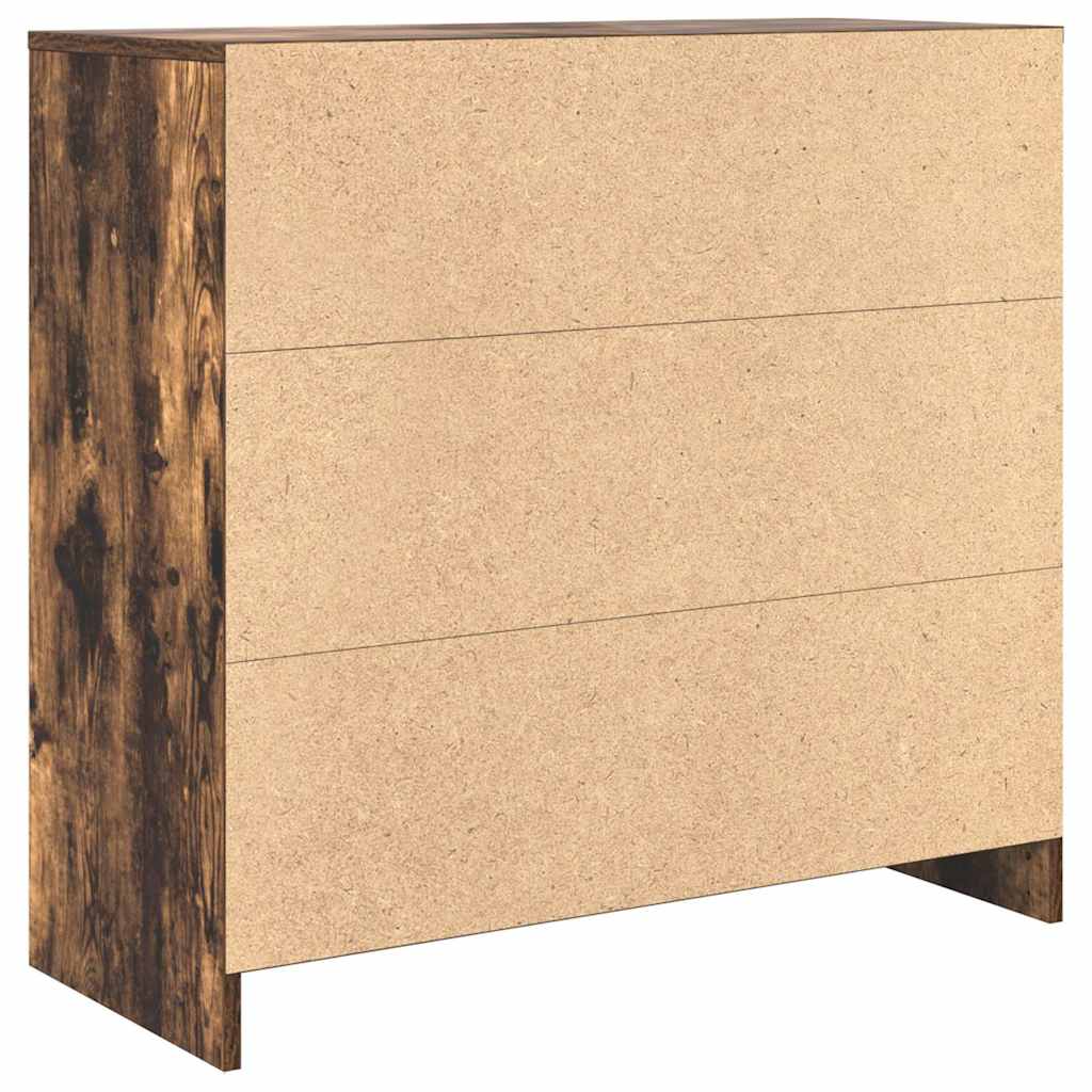 Credenza con Cassetto Rovere Fumo 80x34x76 cm in Truciolato - homemem39