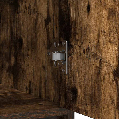 Credenza con Cassetto Rovere Fumo 80x34x76 cm in Truciolato - homemem39