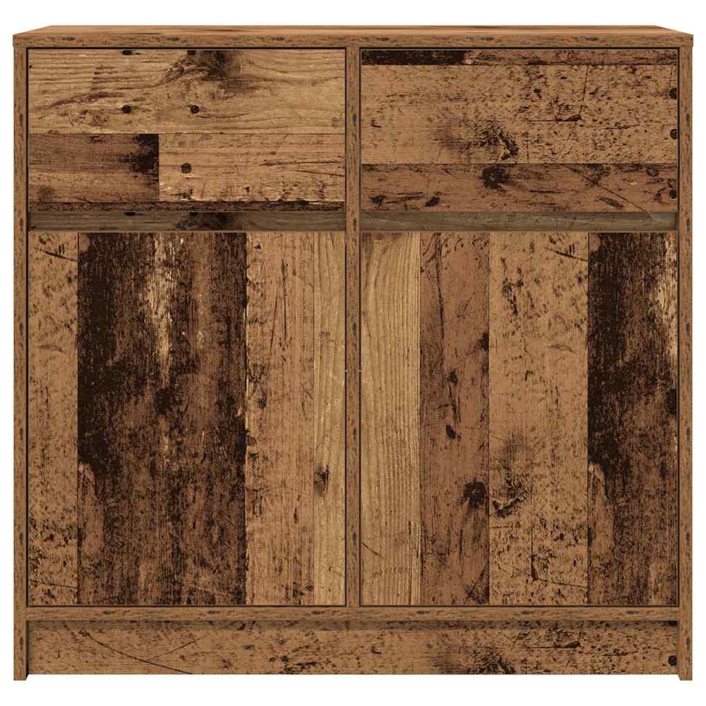 Credenza con Cassetto Legno Antico 80x34x76 cm in Truciolato - homemem39