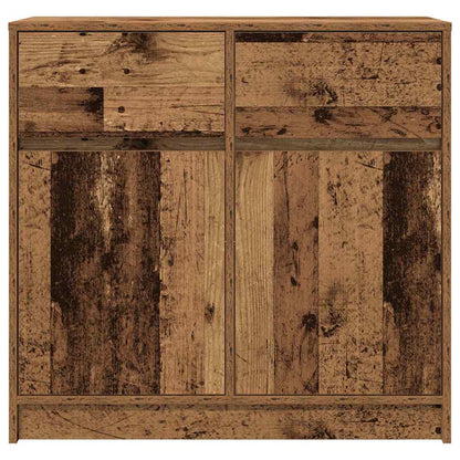 Credenza con Cassetto Legno Antico 80x34x76 cm in Truciolato - homemem39