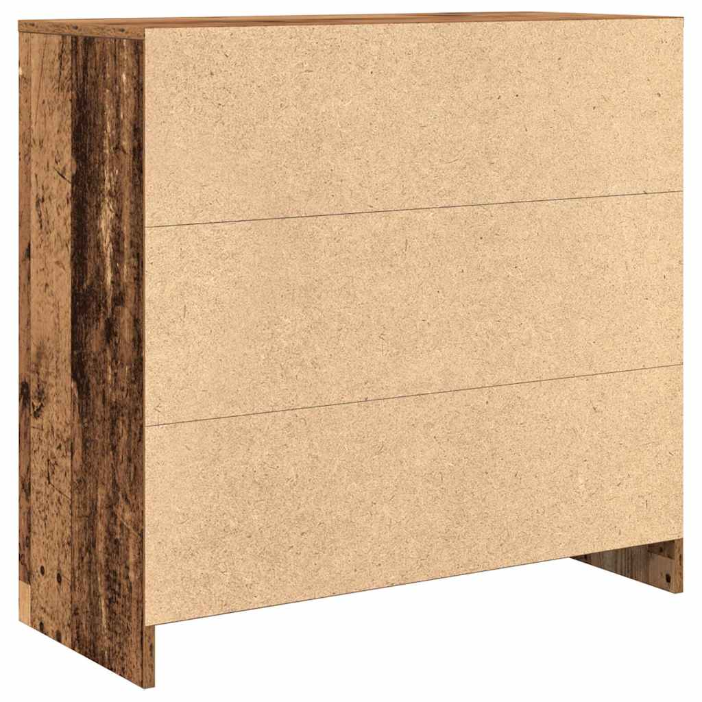 Credenza con Cassetto Legno Antico 80x34x76 cm in Truciolato - homemem39