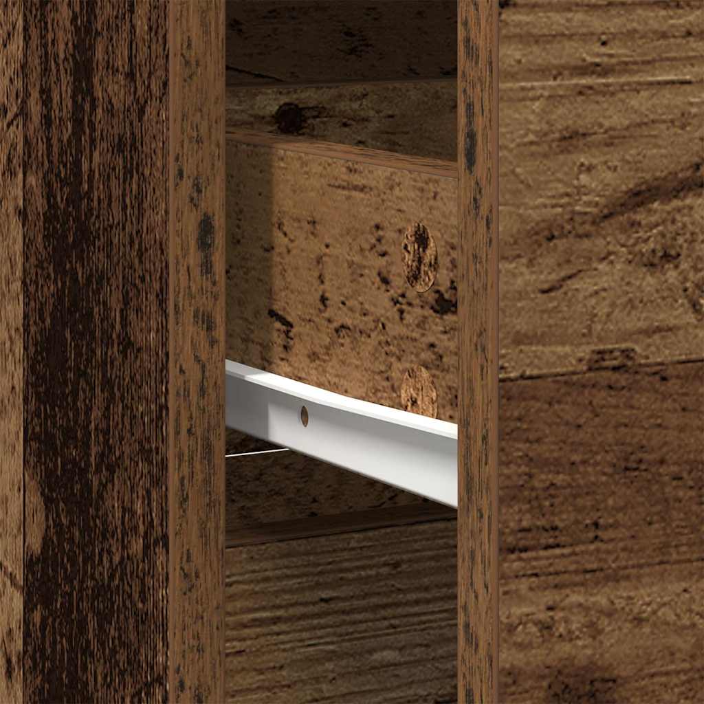 Credenza con Cassetto Legno Antico 80x34x76 cm in Truciolato - homemem39