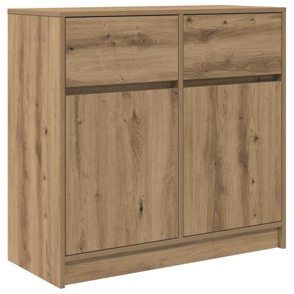 Credenza con Cassetto Rovere Artigianale 80x34x76 cm Truciolato