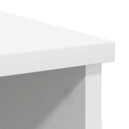 Credenza con Cassetto Bianco 101x35x76 cm in Legno Multistrato - homemem39