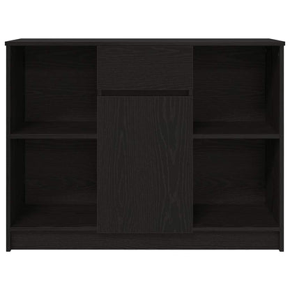 Credenza con Cassetto Rovere Nero 101x35x76cm Legno Multistrato - homemem39