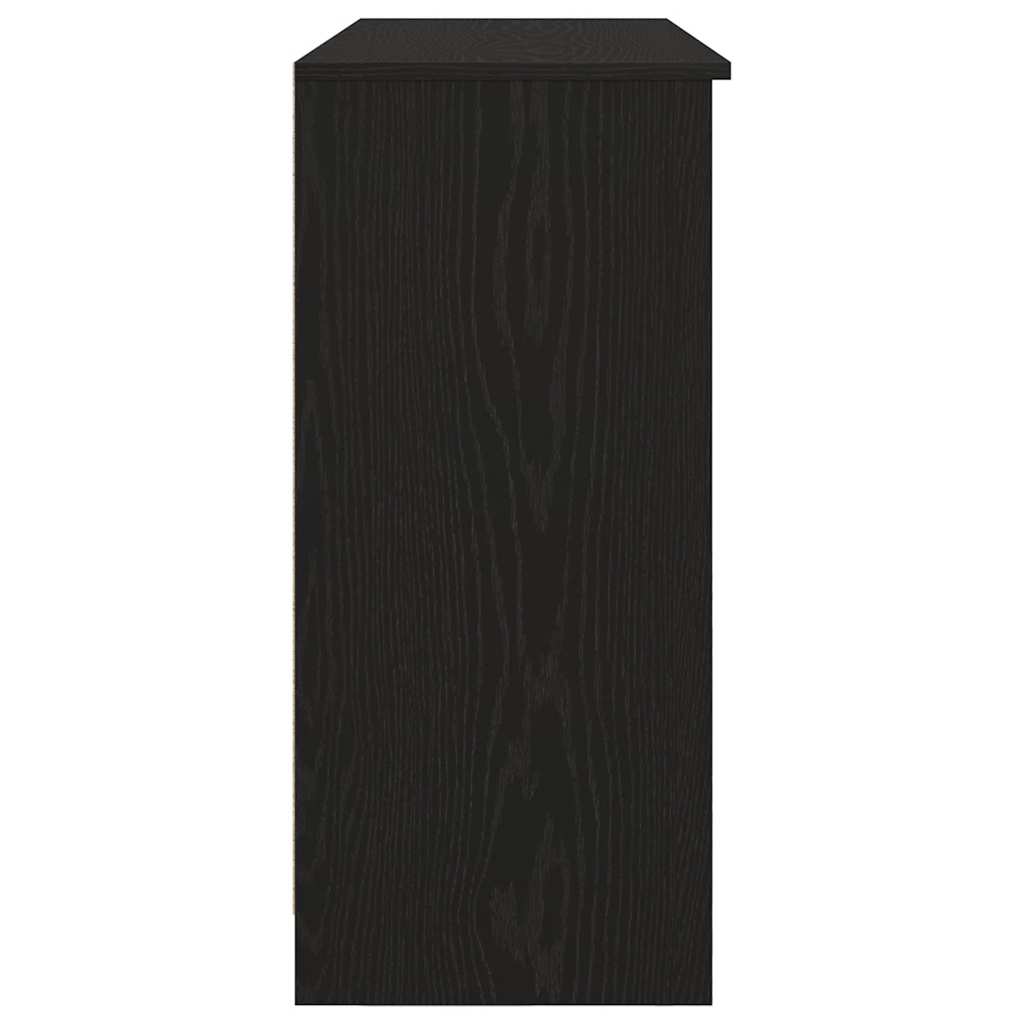 Credenza con Cassetto Rovere Nero 101x35x76cm Legno Multistrato - homemem39