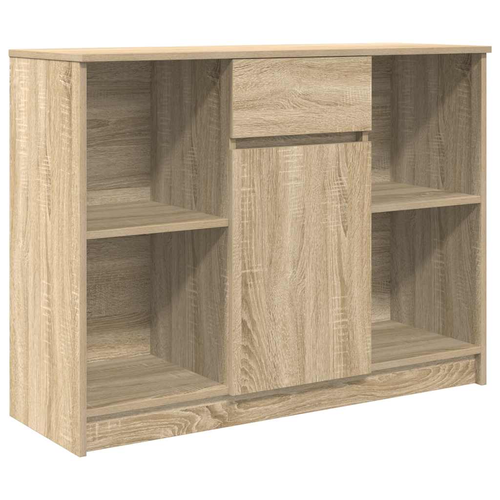 Credenza con Cassetto Rovere Sonoma 101x35x76 cm in Truciolato - homemem39