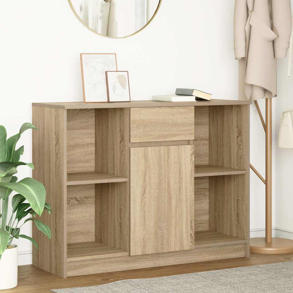 Credenza con Cassetto Rovere Sonoma 101x35x76 cm in Truciolato - homemem39