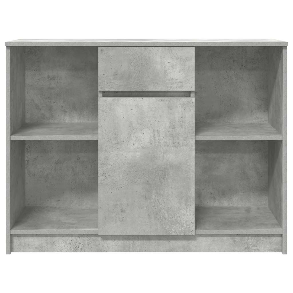 Credenza con Cassetto Grigio Cemento 101x35x76 cm in Truciolato - homemem39