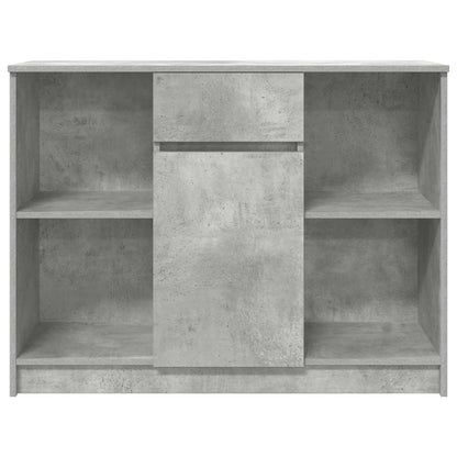 Credenza con Cassetto Grigio Cemento 101x35x76 cm in Truciolato - homemem39