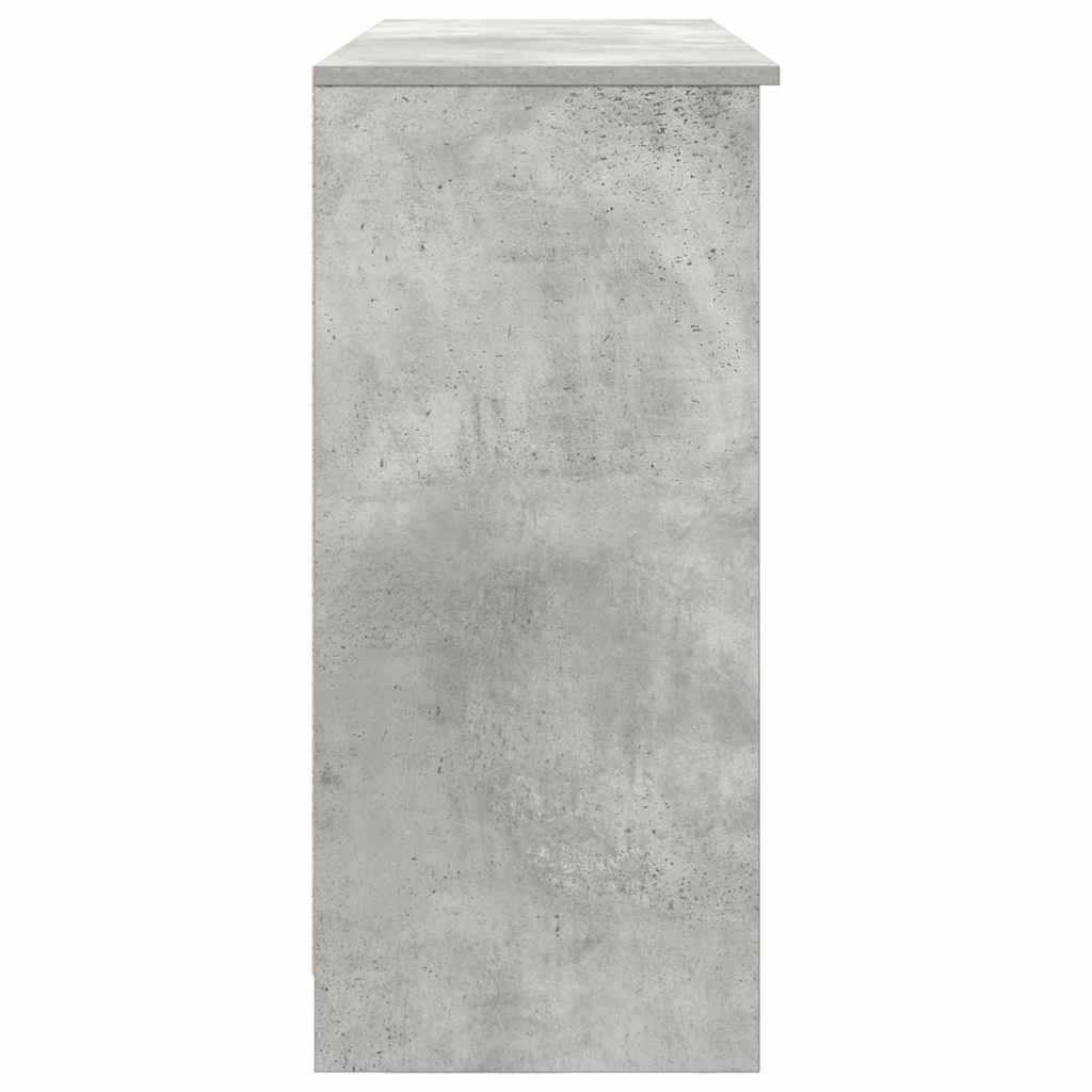 Credenza con Cassetto Grigio Cemento 101x35x76 cm in Truciolato - homemem39