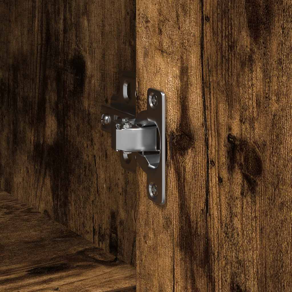 Credenza con Cassetto Rovere Fumo 101x35x76 cm in Truciolato - homemem39