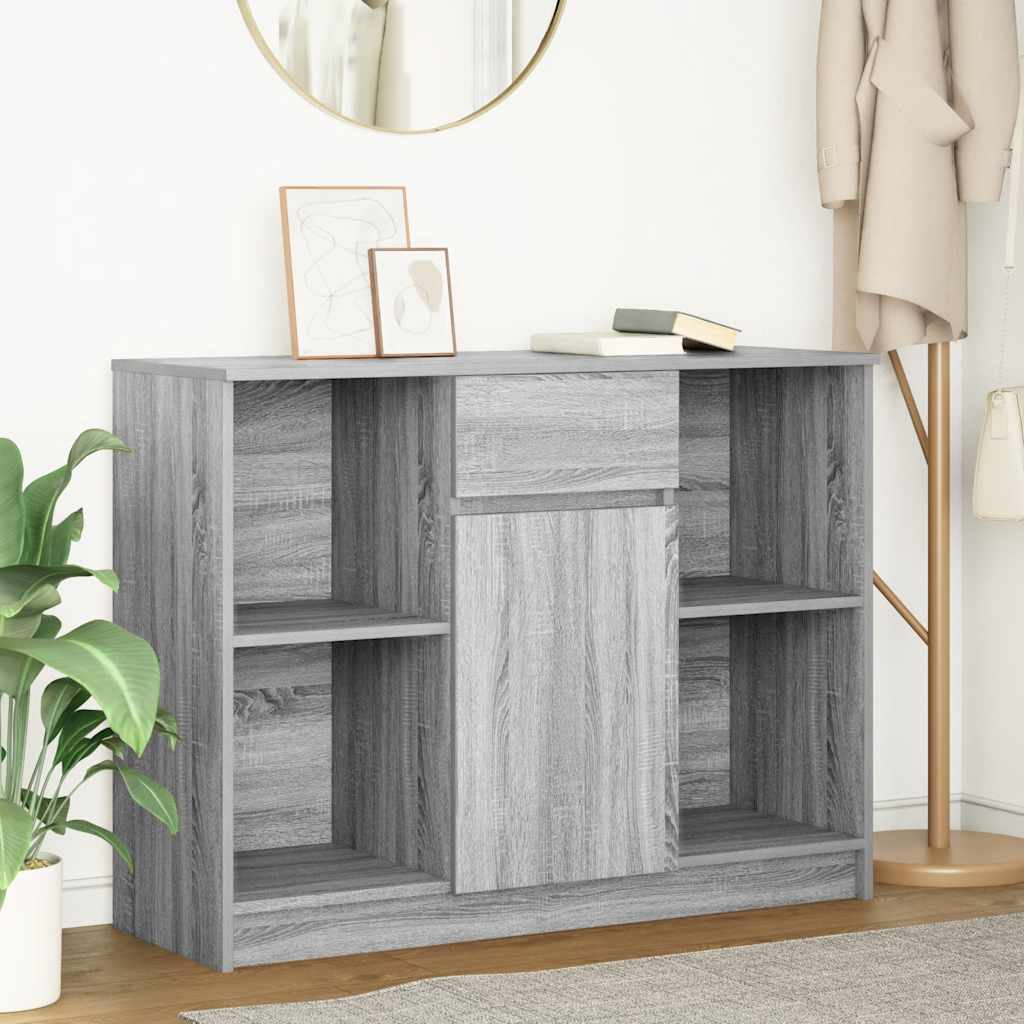 Credenza con Cassetto Grigio Sonoma 101x35x76 cm in Truciolato - homemem39