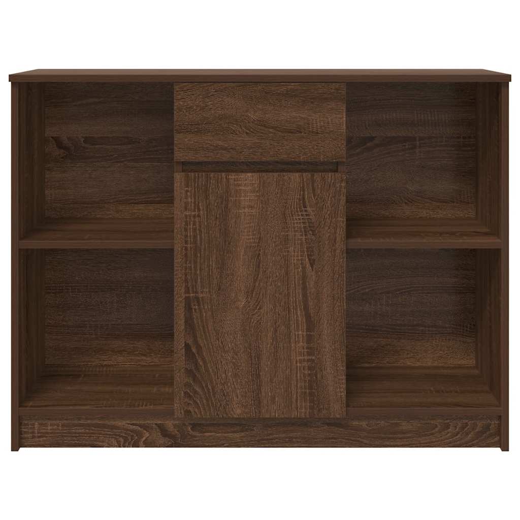 Credenza con Cassetto Rovere Marrone 101x35x76 cm in Truciolato - homemem39