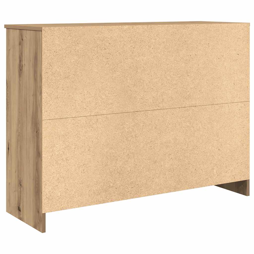 Credenza con Cassetto Rovere Artigianale 101x35x76cm Truciolato - homemem39