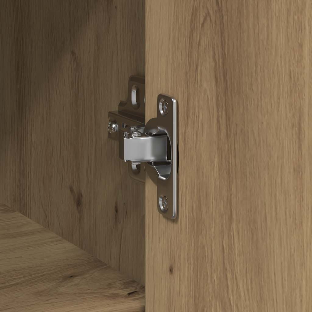 Credenza con Cassetto Rovere Artigianale 101x35x76cm Truciolato - homemem39