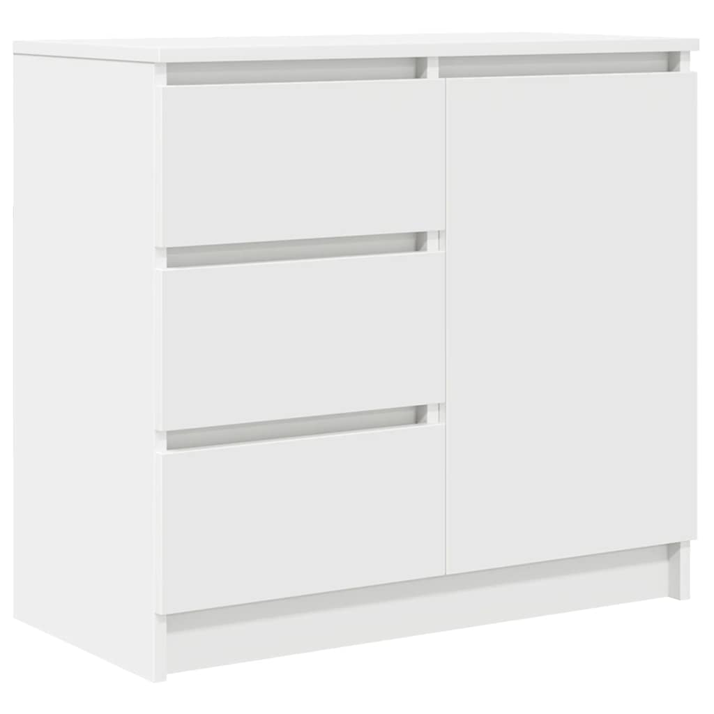 Credenza con Cassetto Bianco 71x35x65 cm in Legno Multistrato