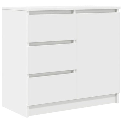 Credenza con Cassetto Bianco 71x35x65 cm in Legno Multistrato